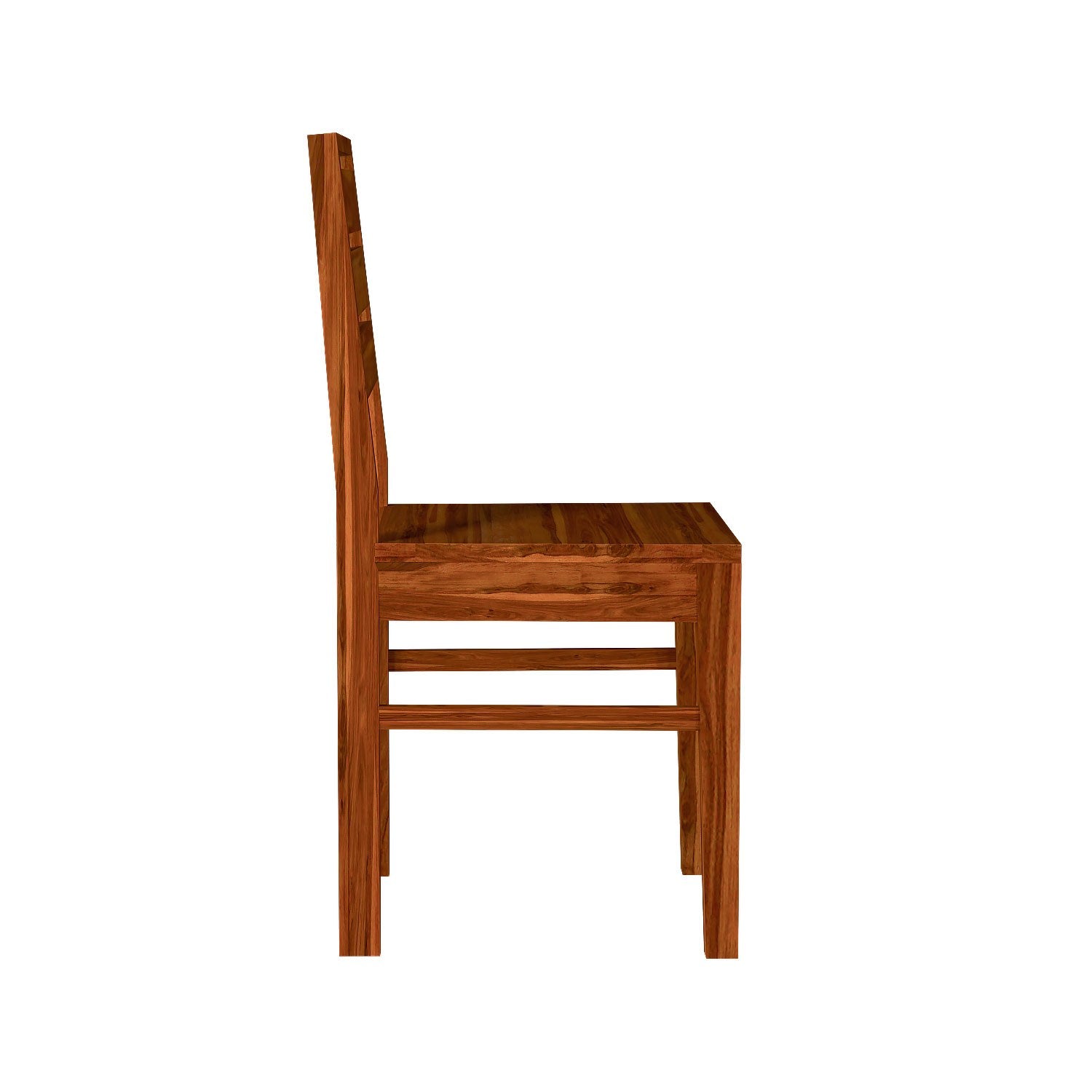 Feelinn Solid Sheesham Wood Chair (Without Cushion, Natural Finish)