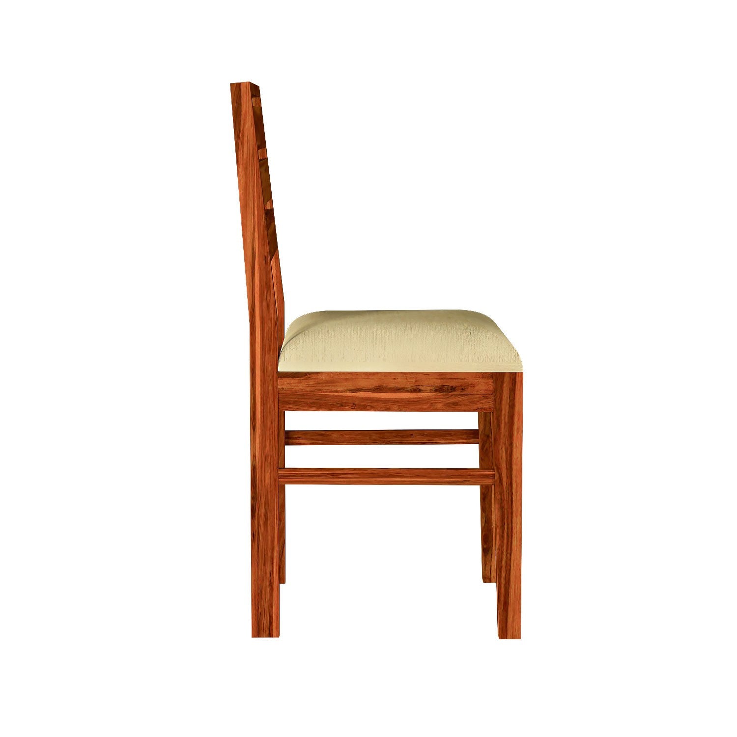Feelinn Solid Sheesham Wood Chair (With Cushion, Natural Finish)