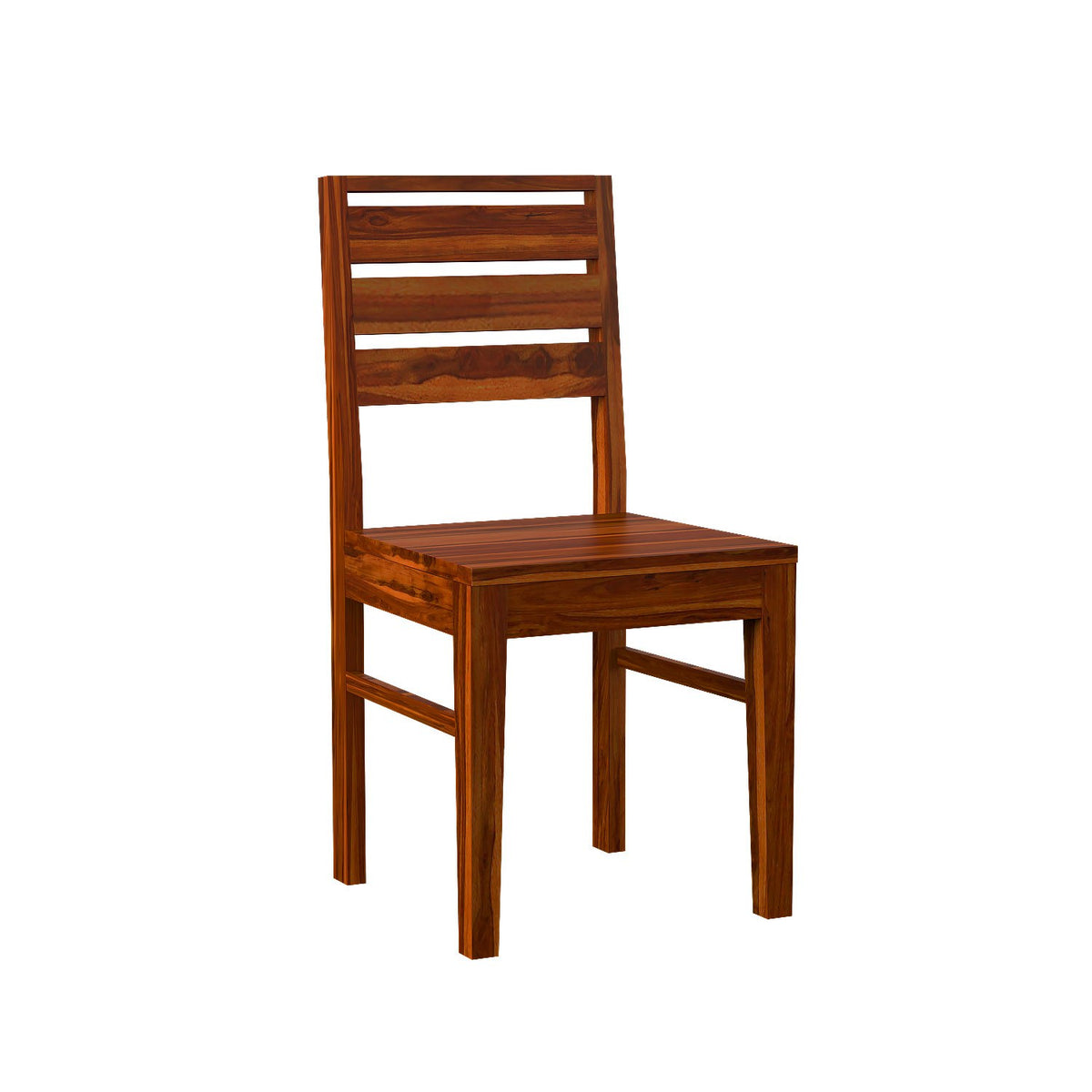 Feelinn Solid Sheesham Wood Chair (Without Cushion, Natural Finish)