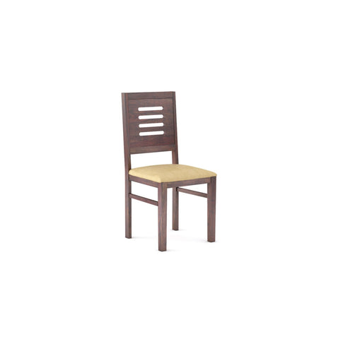 Due Solid Sheesham Wood Two Seater Dining Set (Cushioned Chairs, Walnut Finish)