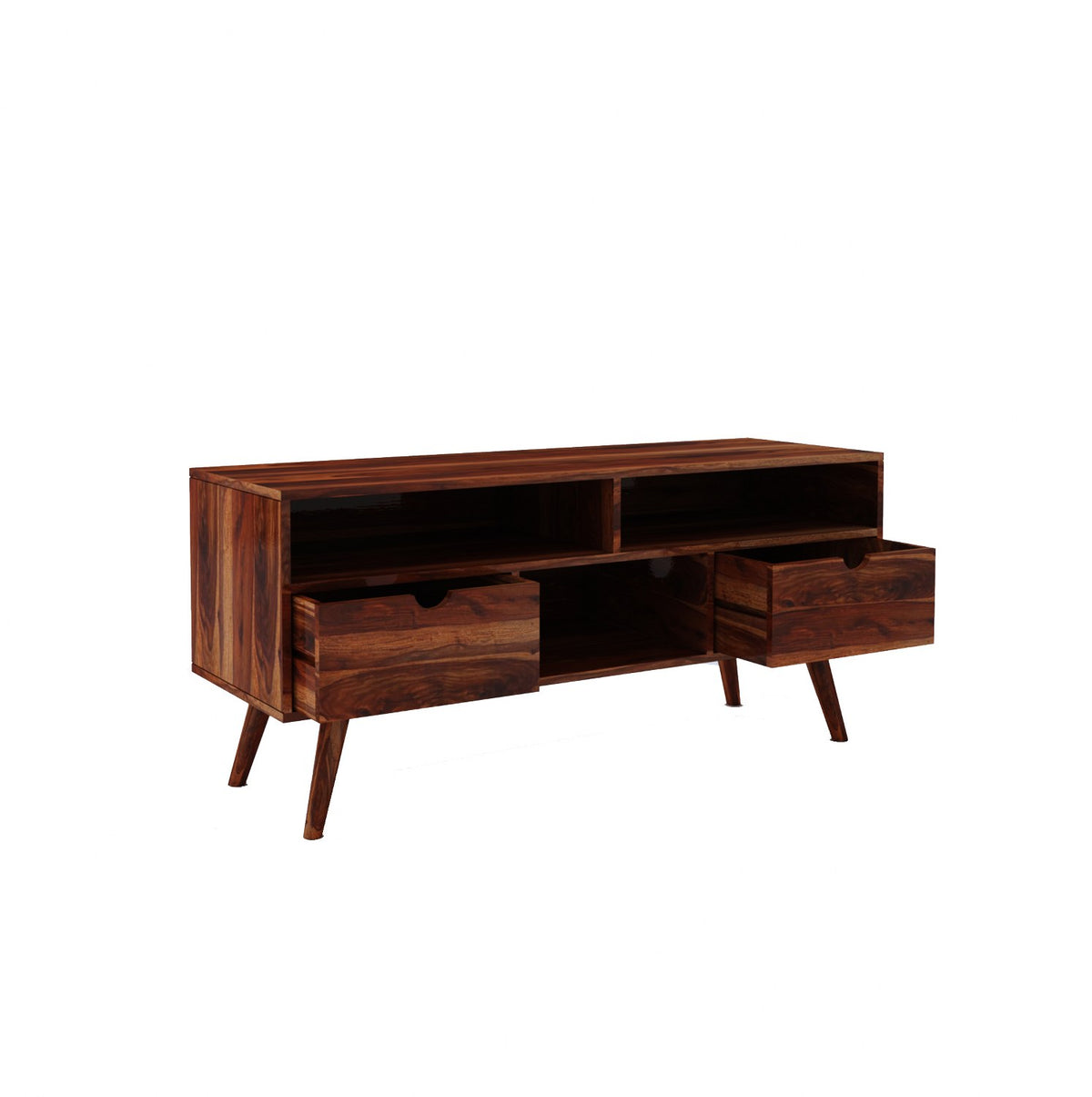 Essen Solid Sheesham Wood TV Unit (Natural Finish)