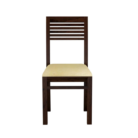 Dumdum Solid Sheesham Wood Chair With Cushion (Walnut Finish)