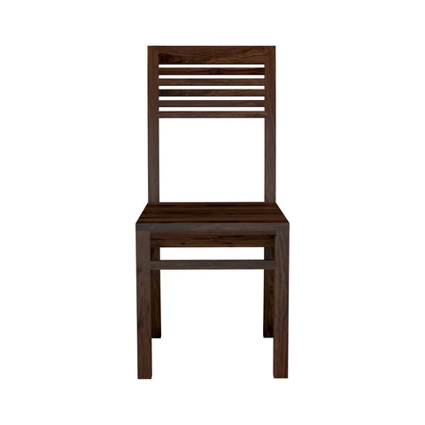 Dumdum Solid Sheesham Wood Chair (Walnut Finish)