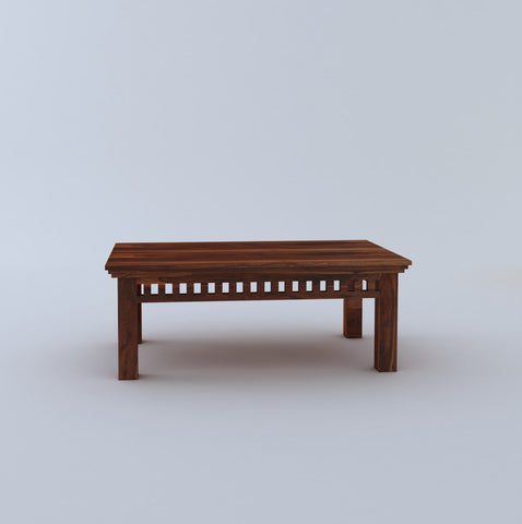 Amer Solid Sheesham Wood Coffee Table (Natural Finish)