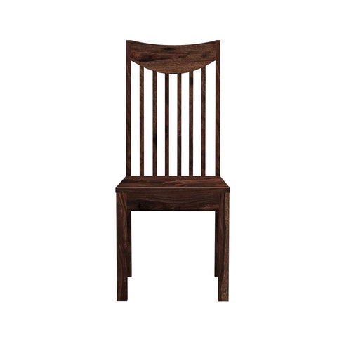 Moon Solid Sheesham Wood Chair (Walnut Finish)