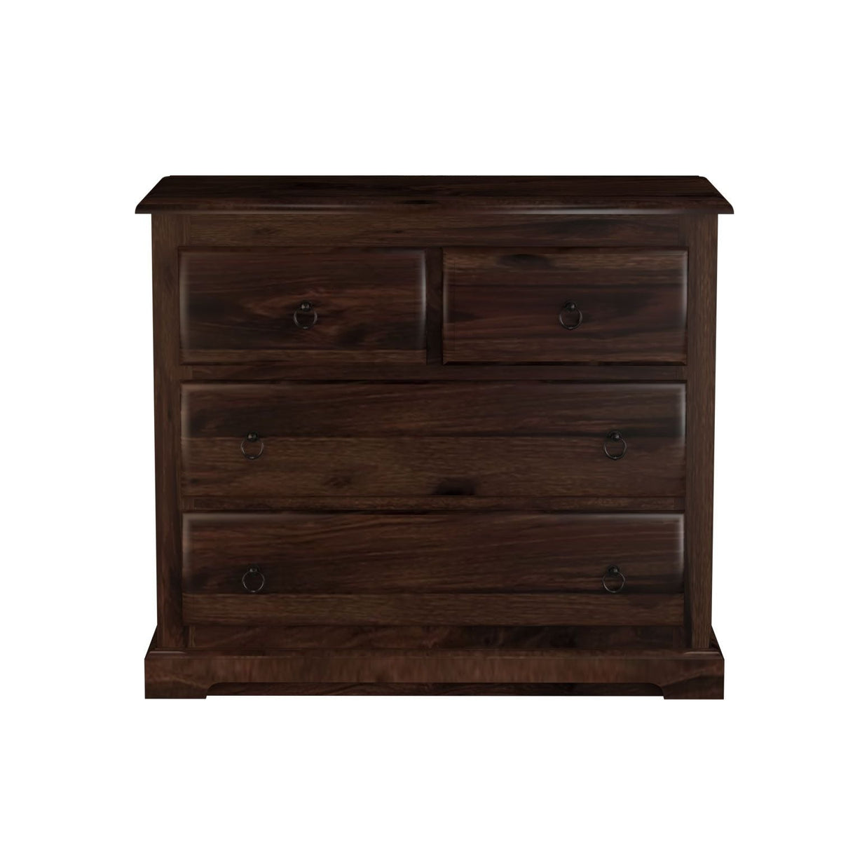 Ajmer Solid Sheesham Wood Chest of Four Drawers (Walnut Finish)