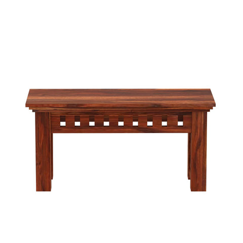 Amer Solid Sheesham Wood 4 Seater Dining Set With Bench (Without Cushion, Natural Finish)