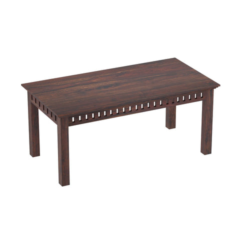 Amer Solid Sheesham Wood 6 Seater Dining Set With Bench (With Cushion, Walnut Finish)