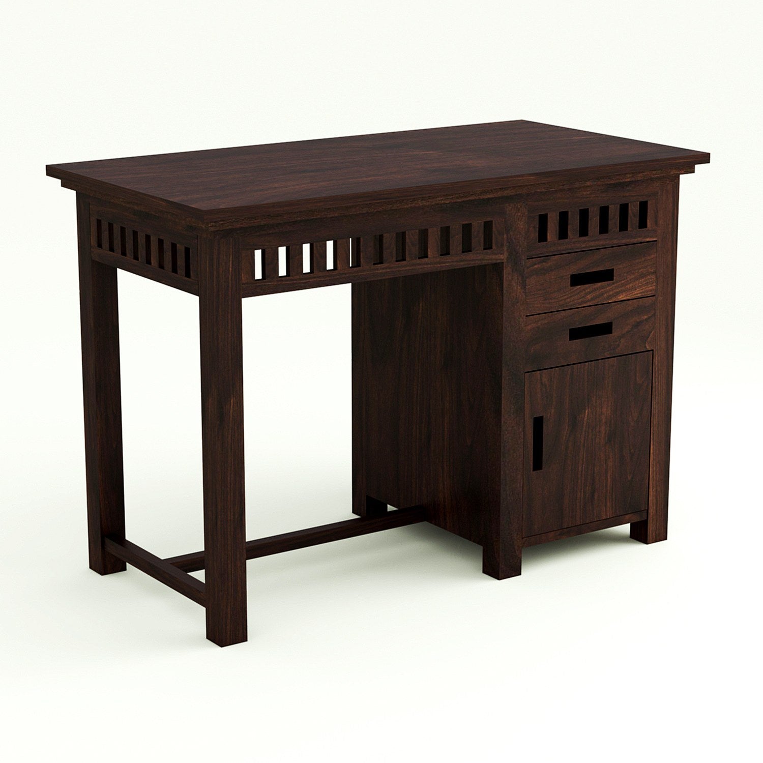 Amer Solid Wood Study Table For Home (Walnut Finish)