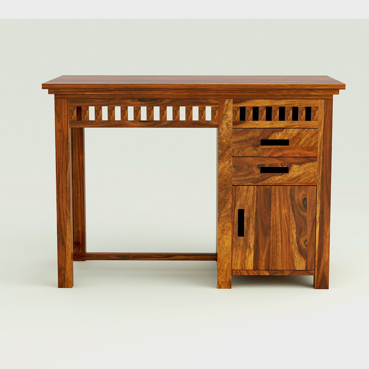 Amer Solid Wood Study Table With Chair For Home (Natural Finish)