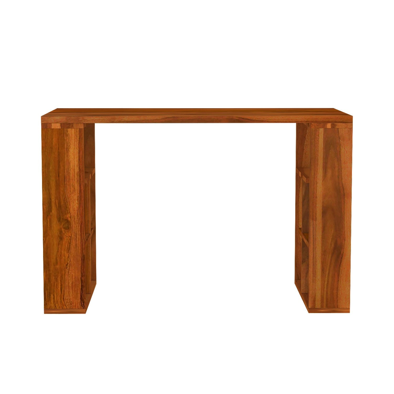 Maurice Solid Sheesham Wood Study Table (Ladder, Natural Finish)