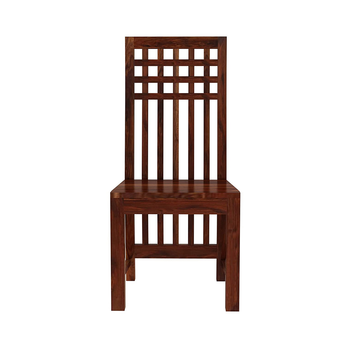 Amer Solid Sheesham Wood 4 Seater Dining Table With 4 Chairs (Without Cushion, Natural Finish)