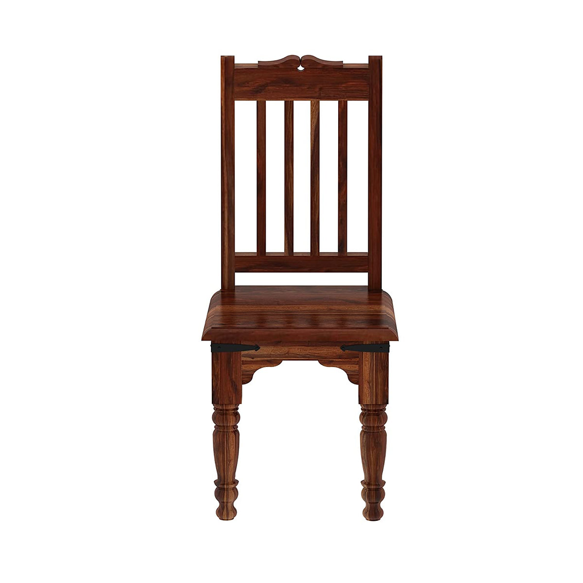 Ajmer Solid Sheesham Wood 4 Seater Dining Table With 4 Chairs (Without Cushion, Natural Finish)
