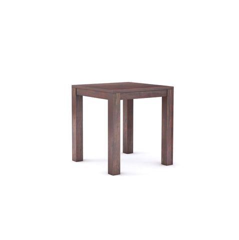 Minimal Solid Sheesham Wood Two Seater Dining Set (With Cushion, Walnut Finish)