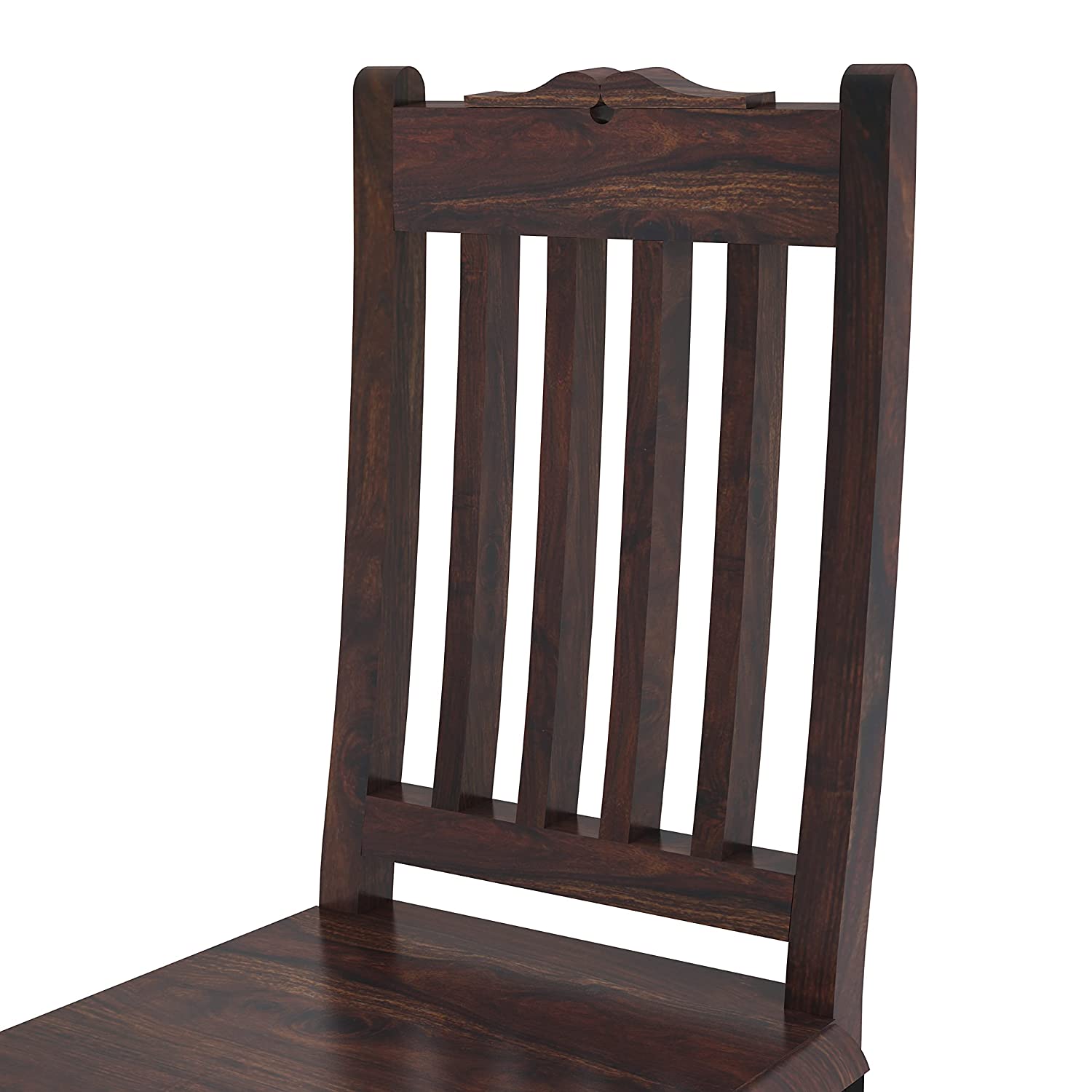 Ajmer Solid Sheesham Wood Chair (Walnut Finish)