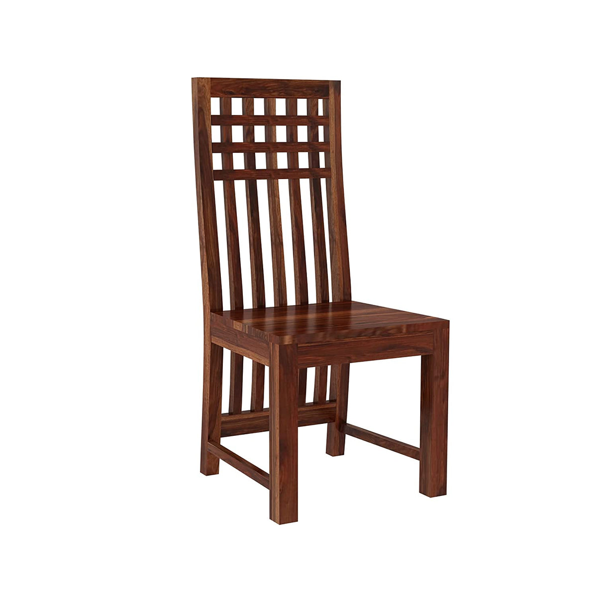 Amer Solid Sheesham Wood 4 Seater Dining Table With 4 Chairs (Without Cushion, Natural Finish)
