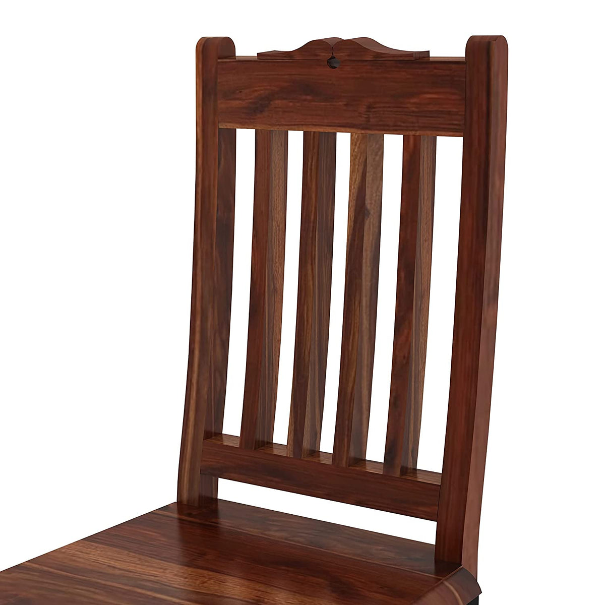 Ajmer Solid Sheesham Wood 4 Seater Dining Table With 4 Chairs (Without Cushion, Natural Finish)