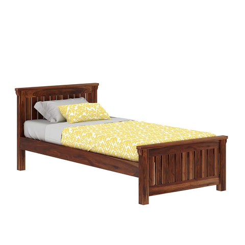 Trinity Solid Sheesham Wood Trundle Bed (Natural Finish)