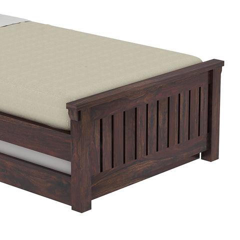 Trinity Solid Sheesham Wood Trundle Bed (Walnut Finish)