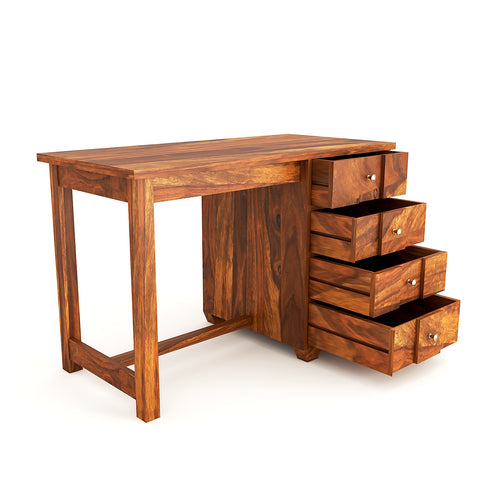 Solid Sheesham Wood Zigzag Study Table