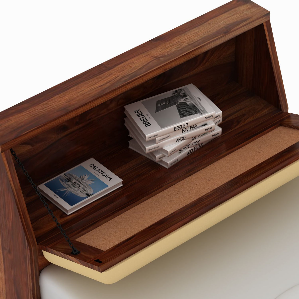 Rubikk Solid Sheesham Wood Single Bed With Two Drawers (Natural Finish)