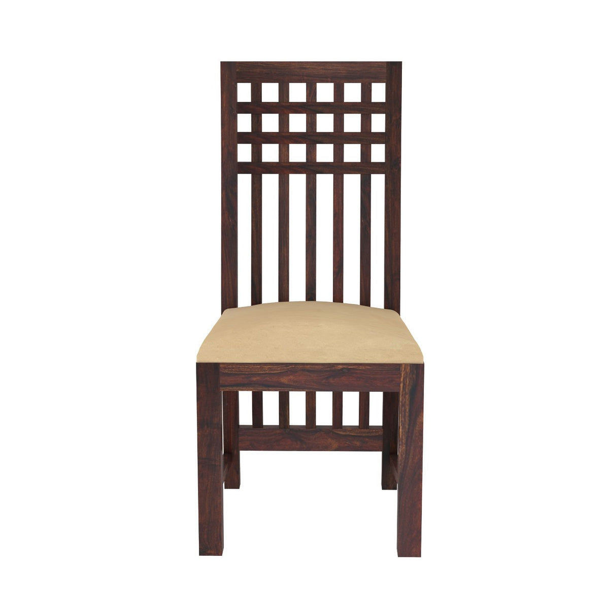 Amer Solid Sheesham Wood 8 Seater Dining Table With 8 Chairs (With Cushion, Walnut Finish)