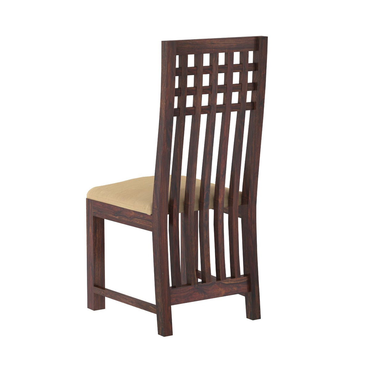 Amer Solid Sheesham Wood 2 Seater Dining Table With 2 Chairs (With Cushion, Walnut Finish)