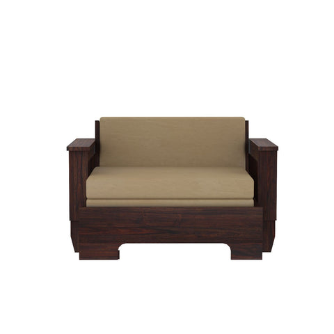 Trinity Solid Sheesham Wood 2 Seater Sofa Cum Bed (Walnut Finish)