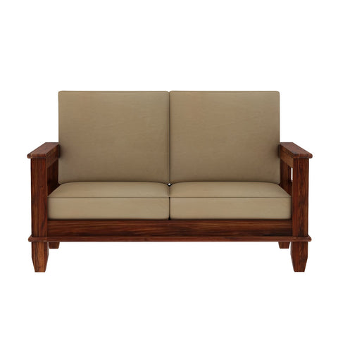 Trinity Solid Sheesham Wood 2 Seater Sofa (Natural Finish)