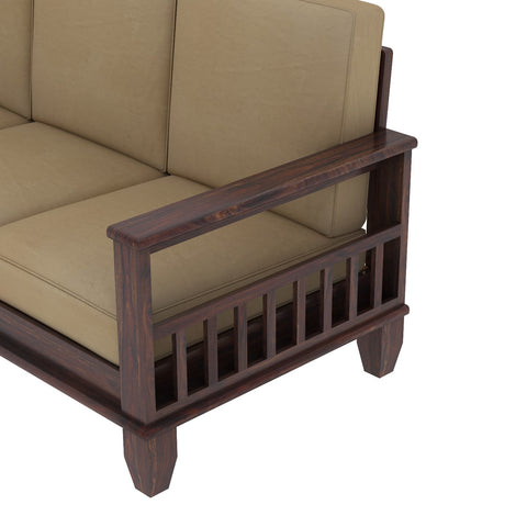 Trinity Solid Sheesham Wood 3 Seater Sofa (Walnut Finish)