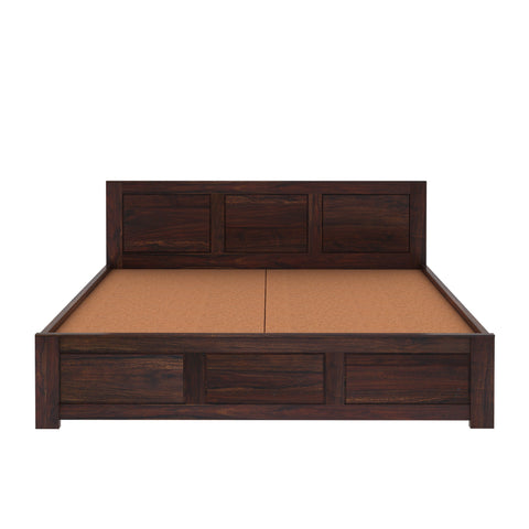 Woodwing Solid Sheesham Wood Bed With Box Storage (Queen Size, Walnut Finish)