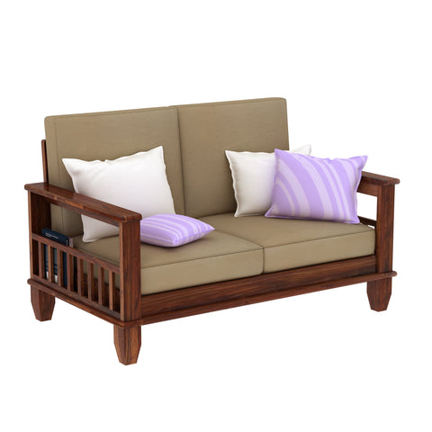 Trinity Solid Sheesham Wood 5 Seater Sofa Set (3+2, Natural Finish)