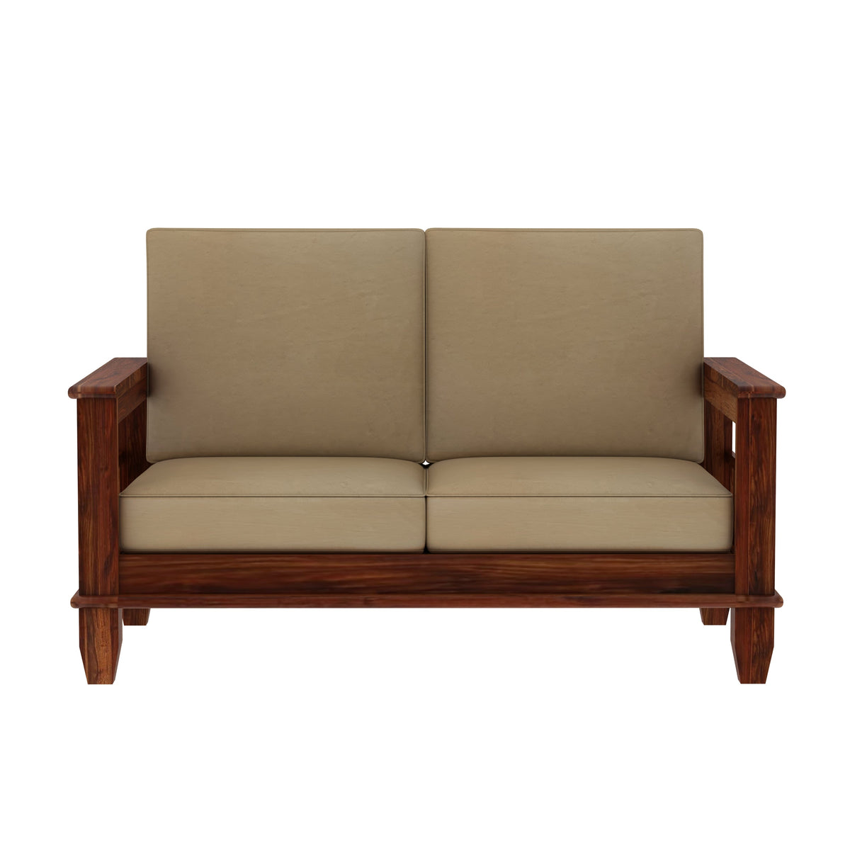 Trinity Solid Sheesham Wood 5 Seater Sofa Set (3+2, Natural Finish)