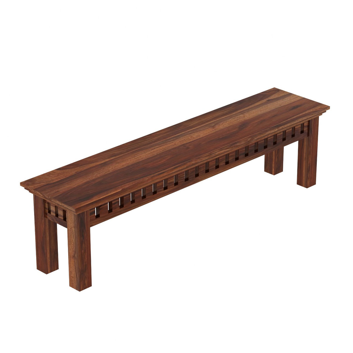 Amer Solid Sheesham Wood 8 Seater Dining Table With 5 Chairs And 1 Bench (Without Cushion, Natural Finish)