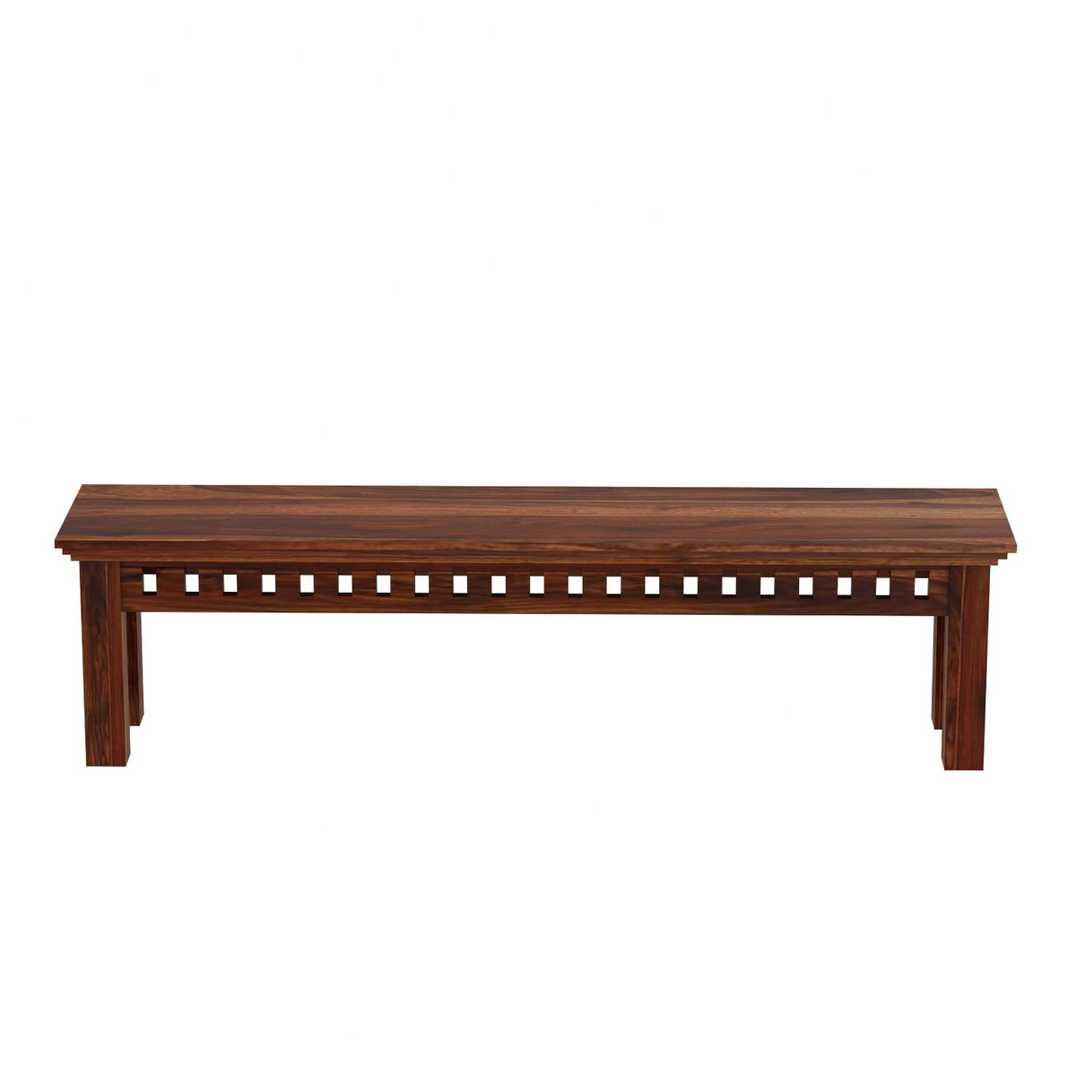 Amer Solid Sheesham Wood 8 Seater Dining Table With 5 Chairs And 1 Bench (Without Cushion, Natural Finish)