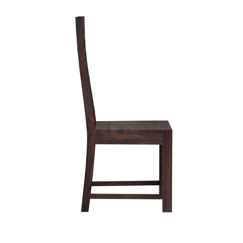 Amer Solid Sheesham Wood High Back Chair (Walnut Finish)