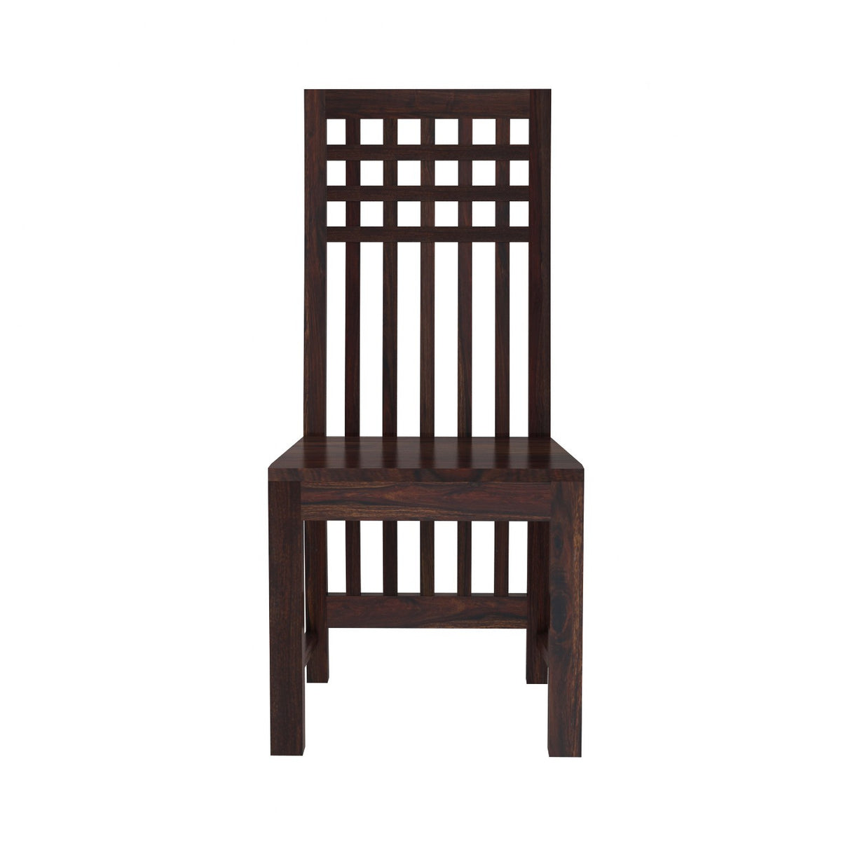 Amer Solid Sheesham Wood 4 Seater Dining Table With 4 Chairs (Without Cushion, Walnut Finish)