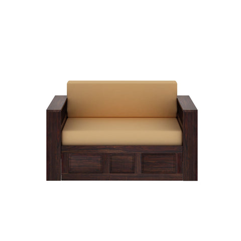 Woodwing Solid Sheesham Wood 2 Seater Sofa Cum Bed With Storage (Walnut Finish)