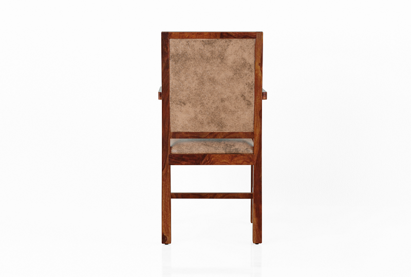 Revista Solid Sheesham Wood Arm Chair (Natural Finish)