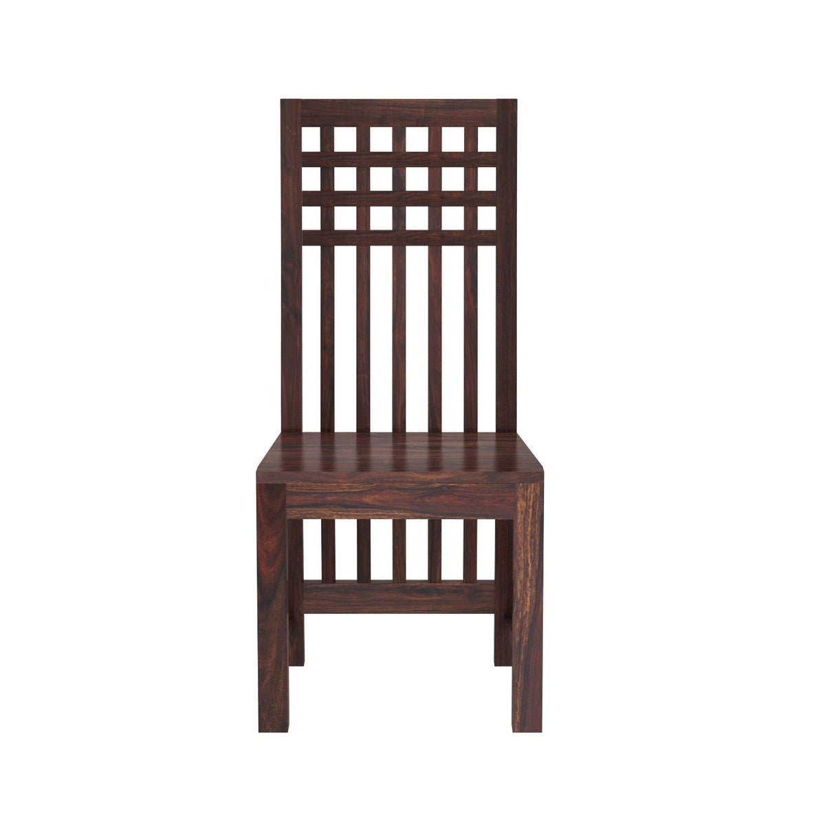 Amer Solid Sheesham Wood 2 Seater Dining Table With 2 Chairs (Without Cushion, Walnut Finish)