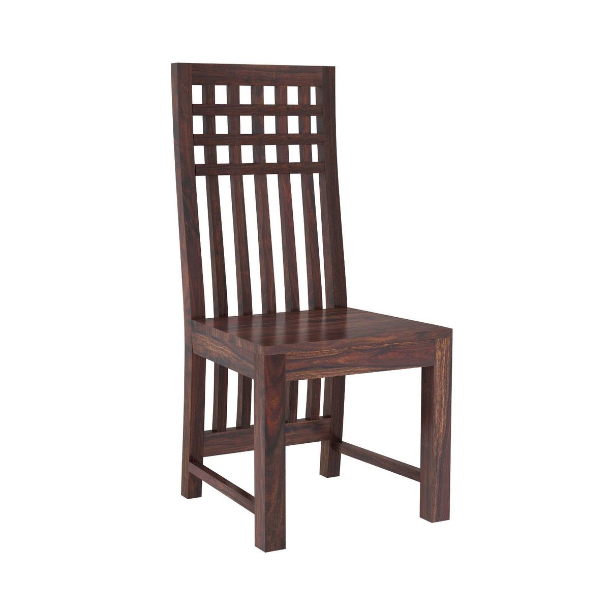 Amer Solid Sheesham Wood 2 Seater Dining Table With 2 Chairs (Without Cushion, Walnut Finish)