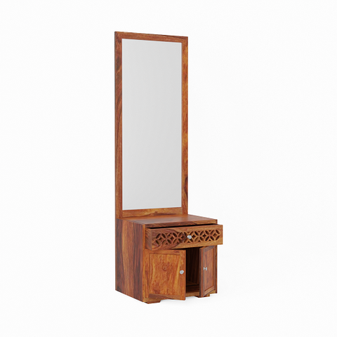 Monstro Solid Sheesham Wood Dressing Table (Natural Finish)