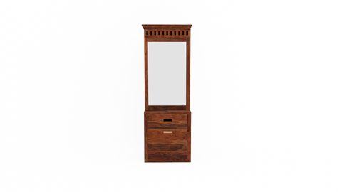 Amer Solid Sheesham Wood Dressing Table With Storage Stool