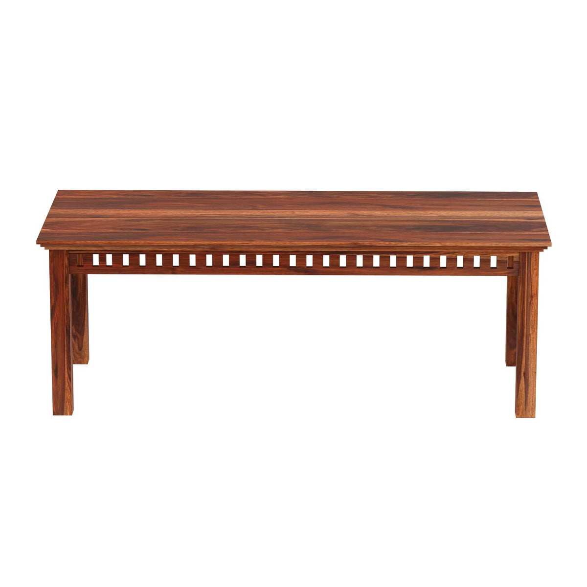 Amer Solid Sheesham Wood 8 Seater Dining Table With 8 Chairs (With Cushion, Natural Finish)