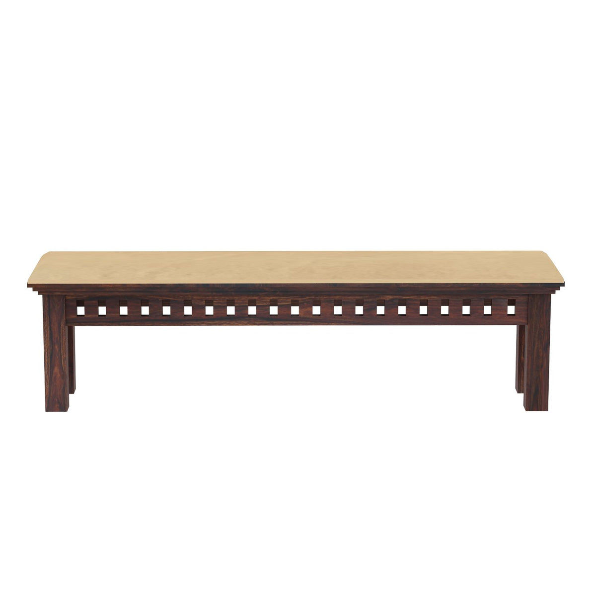 Amer Solid Sheesham Wood 8 Seater Dining Table With 5 Chairs And 1 Bench (With Cushion, Walnut Finish)