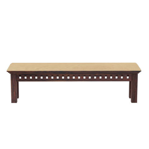 Amer Solid Sheesham Wood 8 Seater Dining Set With Bench (With Cushion, Walnut Finish)