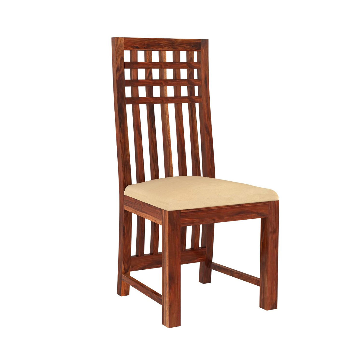 Amer Solid Sheesham Wood 8 Seater Dining Table With 8 Chairs (With Cushion, Natural Finish)