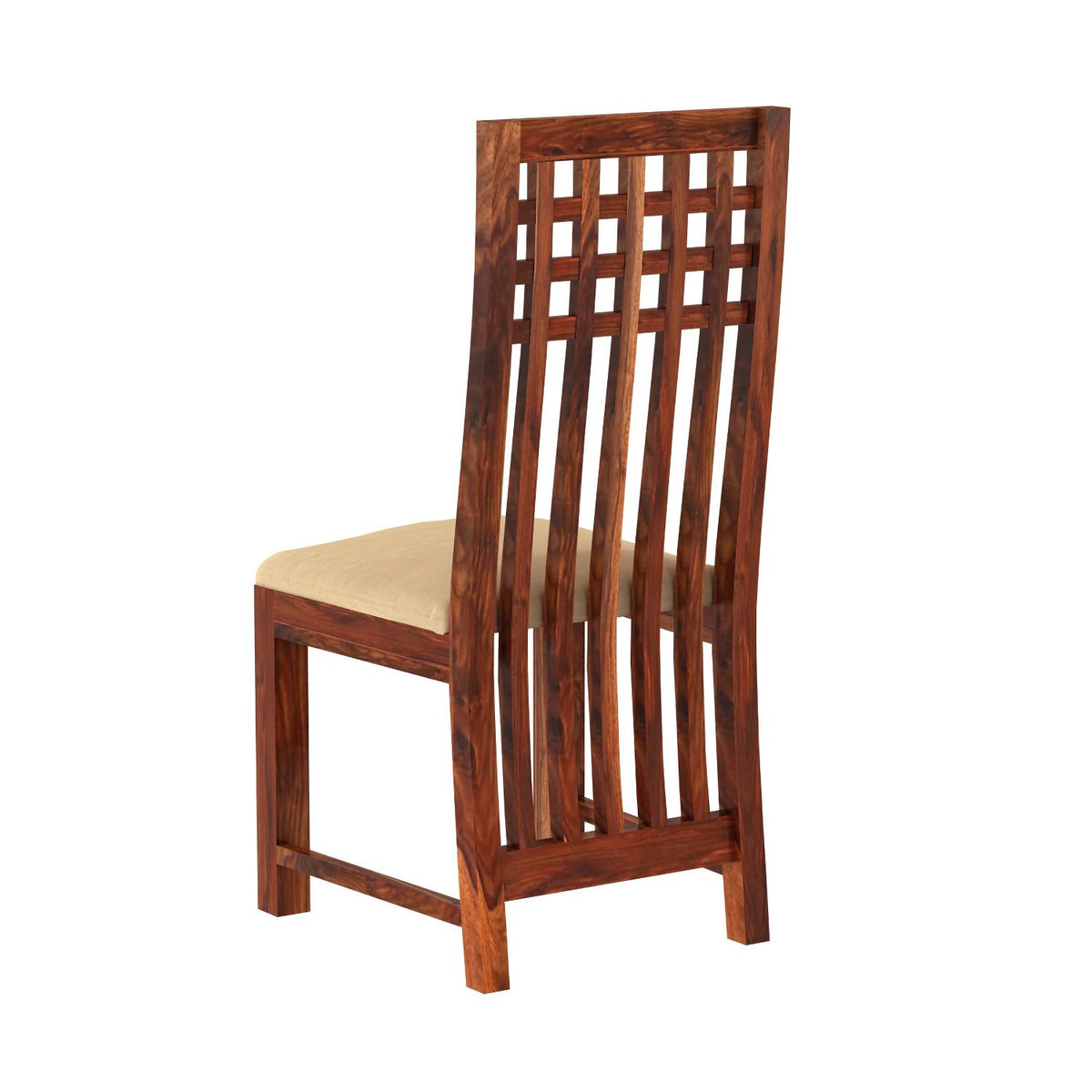 Amer Solid Sheesham Wood 8 Seater Dining Table With 8 Chairs (With Cushion, Natural Finish)