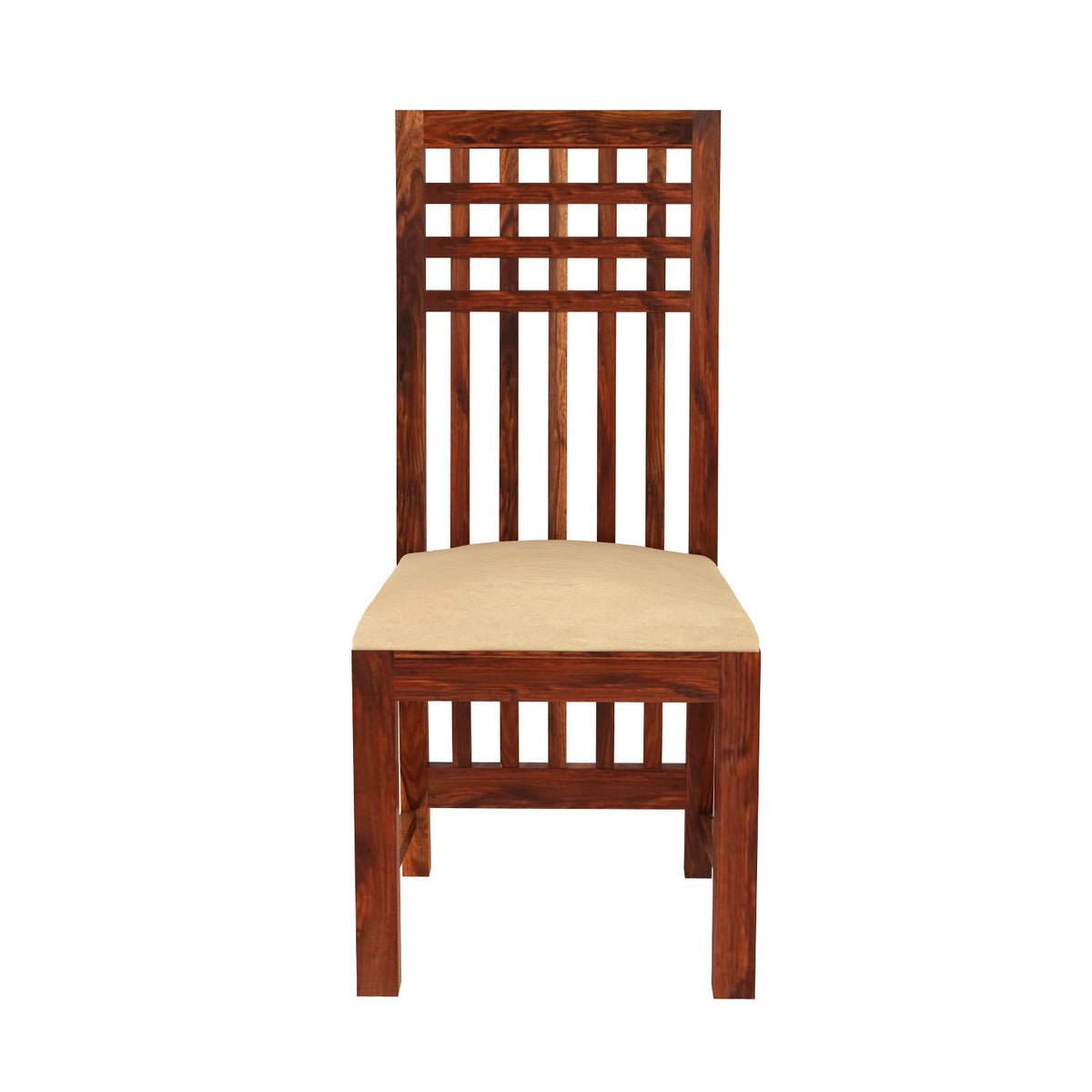 Amer Solid Sheesham Wood 8 Seater Dining Table With 8 Chairs (With Cushion, Natural Finish)