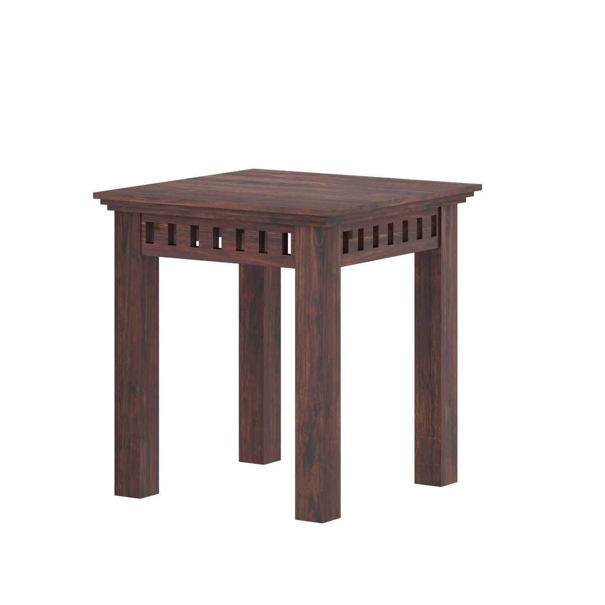 Amer Solid Sheesham Wood 2 Seater Dining Table With 2 Chairs (With Cushion, Walnut Finish)